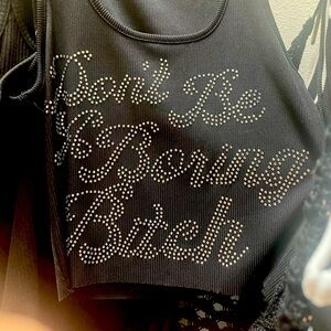 Don't Be Boring Crystal Tank Top